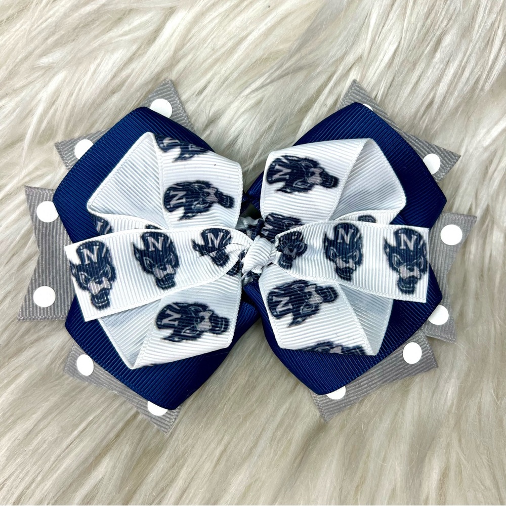 🎀 University of Nevada Wolf Pack Hair Bow Barrette Clip Headband 🎀